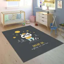 Else желтый луна звезды Забавные Животные 3d принт нескользящие микрофибры для детской комнаты Декоративные области коврик