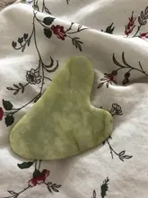 Verde Natural Jade Guasha Desguace de Gua masajeador Sha cara Meridian desguace placa pieza masaje brazo masaje herramienta