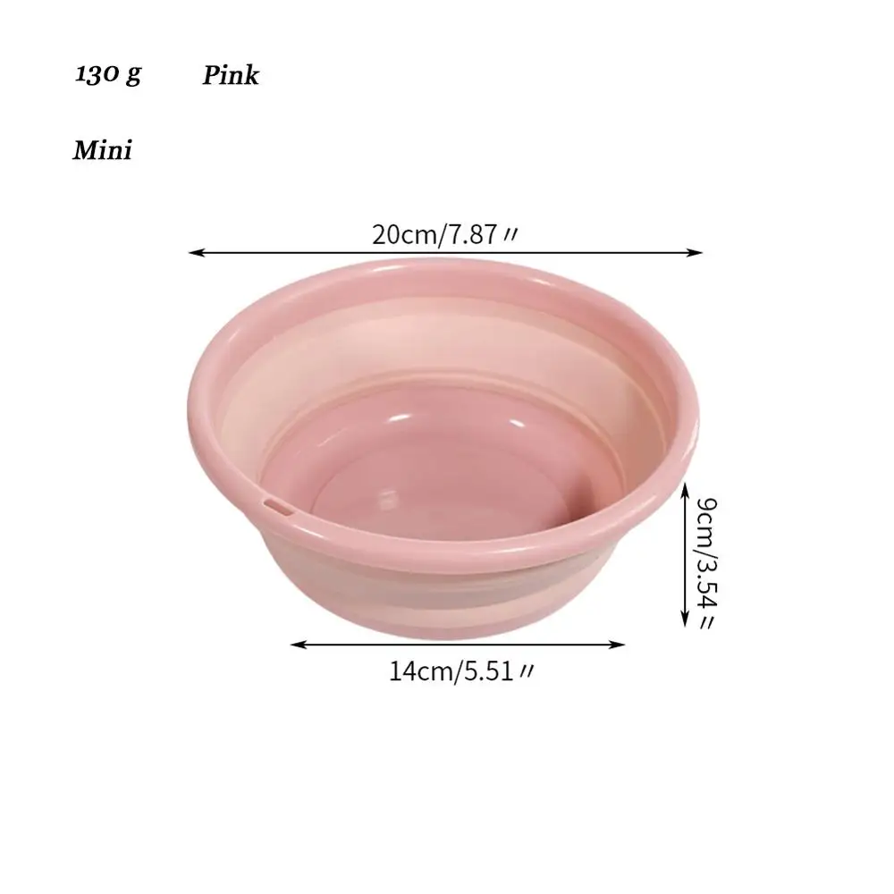 Портативный складной ведро умывальник для кемпинга водонепроницаемый складной бассейн силиконовый умывальник складной рыболовное ведро для мойки автомобилей чистящие средства - Цвет: Pink Mini