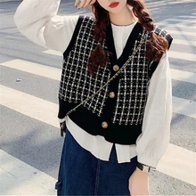 Blusa feminina blusa colete camisa feminina estilo preppy jk estilo japonês usar com decote em v camisola casaco empilhamento colete escola irmã