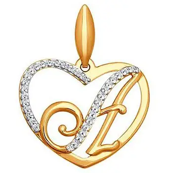 

Sokolov pendant with 34 cubic zirconia Red Gold