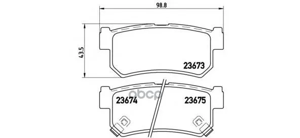 Комплект Тормозных Колодок Задних Brembo P15010 Brembo арт. P15010
