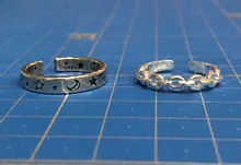 Anillos de cobre con cara sonriente y feliz para mujer, joyería ajustable apilable, regalo, estilo Punk Vintage