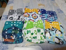 [Simfamily] 6 uds pañal + 6 uds insertar pañal de tela lavable cubierta de pañal ajustable reutilizable de tela pañales disponibles cubierta de pañal