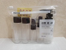 7 Uds Mini viaje maquillaje cosmética rostro crema bote botellas plástico transparente viaje accesorios vacío maquillaje contenedor botella