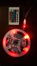 Infrarrojos/Bluetooth/WiFi LED luces de tira RGB 5050 2835 lámpara Flexible cinta con diodo DC 12V 5M 10M Control Remoto + adaptador