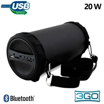 

Altavoz Música Universal Bluetooth Negro 3GO Davul2 (20W)