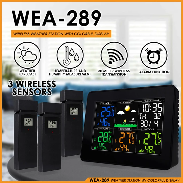 WEA-289 Digital Wireless Weather Station Indoor Outdoor