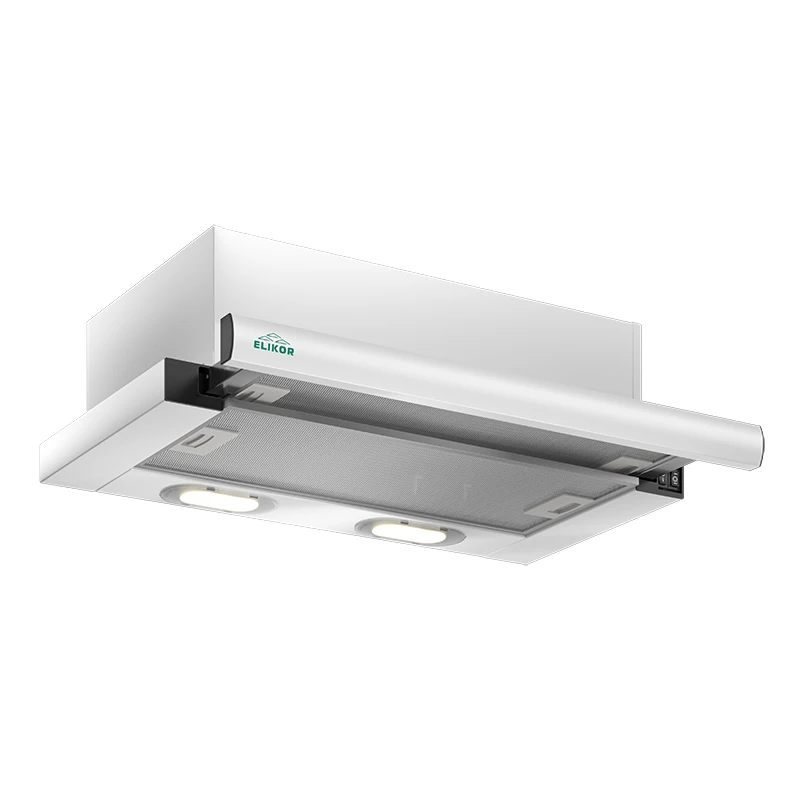 ELIKOR Интегра GLASS 45 нержавейка / стекло белое