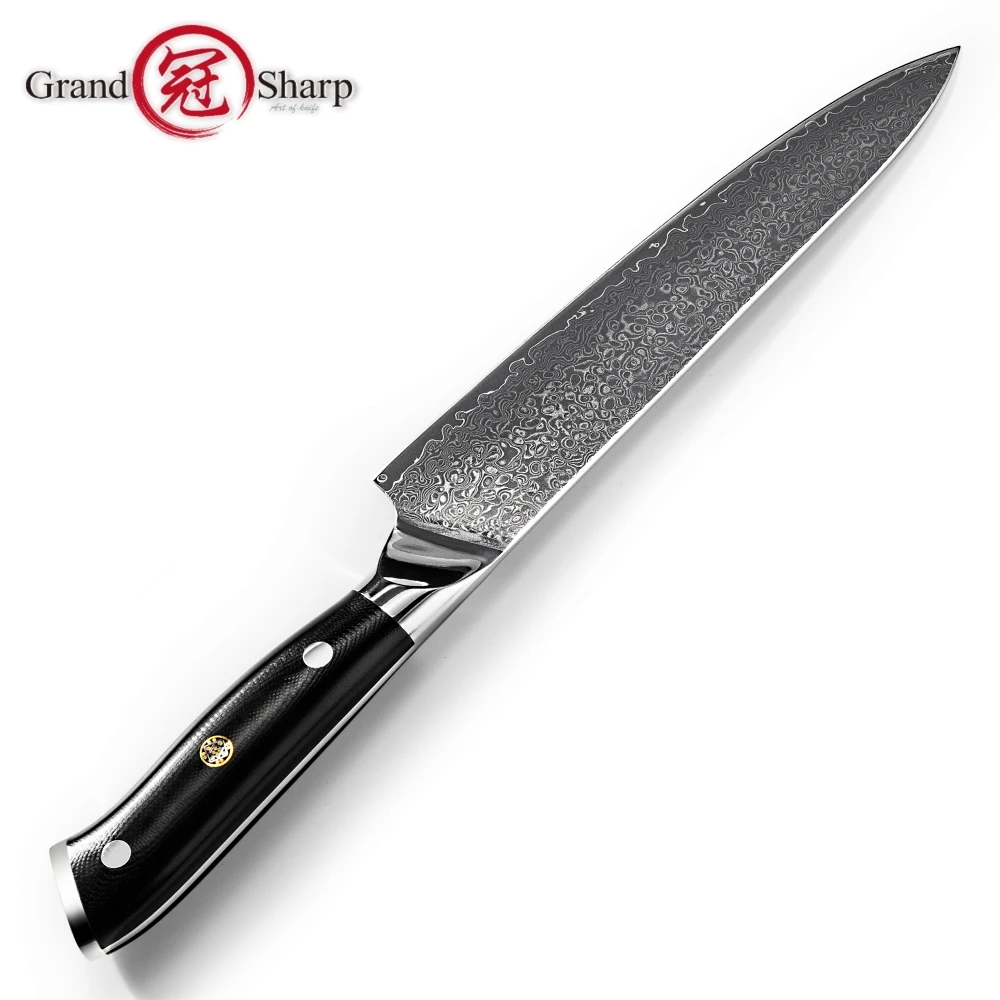 GRANDSHARP 8 дюймов профессиональный нож шеф повара 67 слоев японский Дамаск
