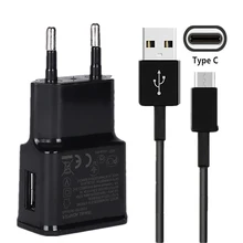 Быстрое зарядное устройство usb type-C Быстрая Зарядка адаптер питания для samsung Galaxy S10 e Plus S9 S8 Note 8 9 10 A50 1,2 м кабель для зарядки