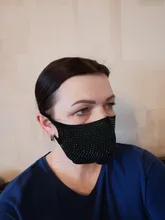 4pc brillo ostentoso diamantes cara MaskReusable boca lentejuela brillante Anti Haze a prueba de polvo máscara de protección máscara mascarillas