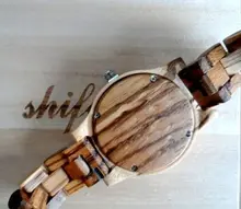 Shifenmei-relojes de madera para hombre y mujer, reloj de pulsera de cuarzo para parejas, con logotipo personalizado