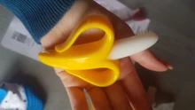 Cepillos dentales de entrenamiento de silicona para bebé, sin BPA, forma de plátano, mordedor seguro, juguetes para morder, anillo de dentición, regalo para mordedor de bebé