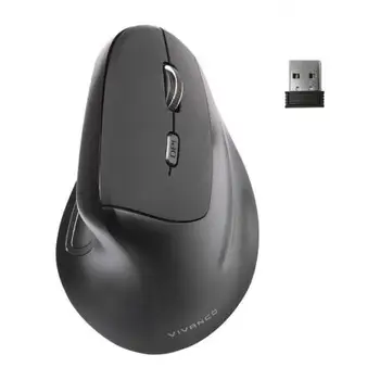 

WIRELESS UPRIGHT MOUSE VIVANCO 39632 - 800-1600 DPI - 5 BUTTONS WITH CLICK QUIET-USB RECEIVER-2 * AAA