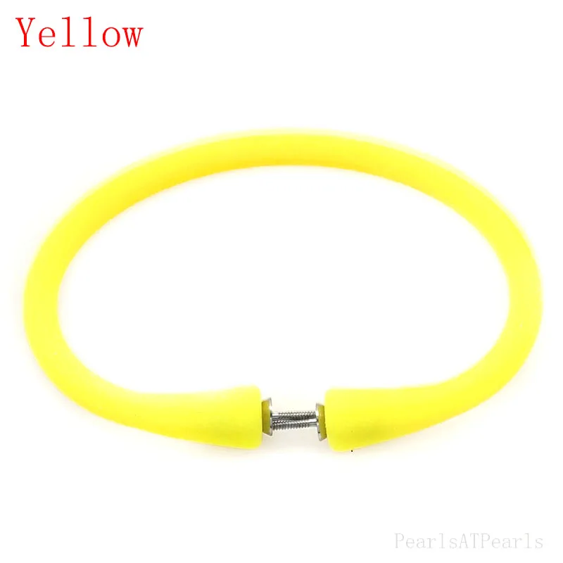 Wholesale 6.5 inches Yellow Rubber Silicone Cord for Custom Bracelet | Украшения и аксессуары
