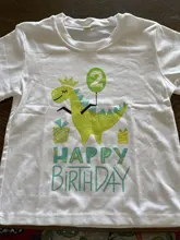Camiseta de cumpleaños de dinosaurios para niños, playera de 1 er cumpleaños, camiseta de fiesta de dinosaurios, regalo temático