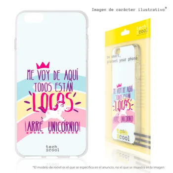 

FunnyTech®Stand case for Samsung Galaxy A5 Silicone 2017 Frase Unicorn "Are ALL crazy" vers. Blue