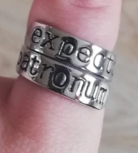 Anillos con letras para mujeres y niños, joyería Retro, Patronum, regalos de disfraz de fiesta