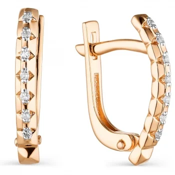 

Alcor earrings with 14 diamonds in red gold