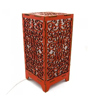 

Laminated wood lamp - Laser Cut - Baroque Model