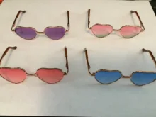 Moderno corazón en forma de aleación montura gafas para muñecas Blythe accesorio de 12 pulgadas nuevo