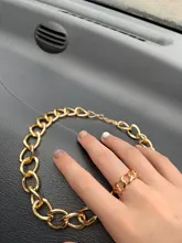 Modyle-collares de Color dorado estilo Punk Vintage, cadena gruesa, collares y colgantes, joyería para mujer, venta al por mayor