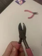 Herramientas de joyería de 125mm, accesorios DIY, herramientas de Hardware, pinza de plástico, tornillo de Banco rosa, negro, cabeza redonda, afilada boca, alicates de corte de alambre