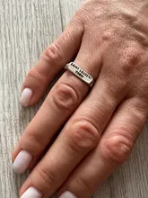 Anillos abiertos con letras de Metal para hombres y mujeres, joyería de fiesta, Punk, Vintage, Inglés