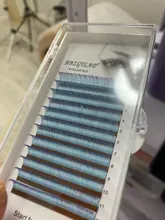 False-Lashes HBZGTLAD Curl 8-15mm Blue Yellow C/D Brand-New