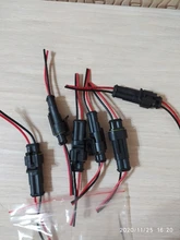 Juego de conector de cable eléctrico impermeable, sellado de vía de 2 pines, conectores automáticos con cable