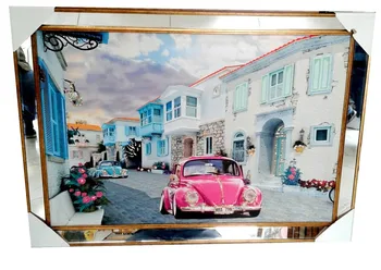 

Luxury Mirror Framed Digital Glass Canvas Painting 45 * 60 cm