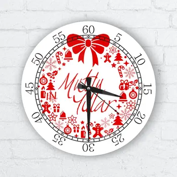 

Personalized Glass Wall Clock (Christmas Temalı-8)