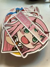 Pegatinas de Anime Darling in the Fanxx Zero Two 02 para ordenador portátil, equipaje, Maleta de motocicleta, monopatín, pegatinas de PVC, 50 Uds.