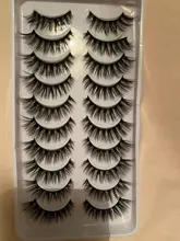 Pestañas postizas naturales, maquillaje largo 3d, extensión de pestañas de visón para belleza 54, 2/5/10 pares