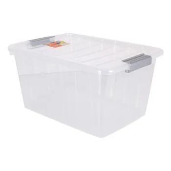 

Storage Box with Lid Thais 30 L Transparent