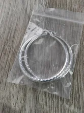 Pendientes redondos de Plata de Ley 925 para mujer, aretes redondos de Hip Hop para mujer, aretes de aro Piercing de 5,1 cm de círculo grande, proveedores de envío directo