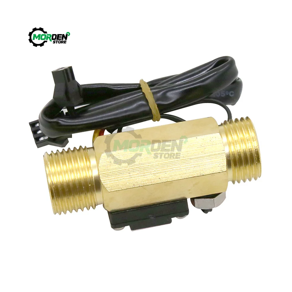 YF-B7 Hall Flowmeter Water Flow Sensor With Temperature Detection Metal Flowmeter Turbine Flow Meter Copper Sensor Accessories