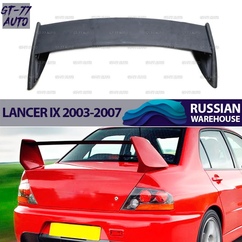 Spoiler on trunk lid case for Mitsubishi Lancer 9 2003-2009 saber exterior material ABS plastic styling tuning pad