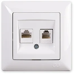 

PnpnElectrıc Gns Visage Ambiance Data + Numerical Socket (RJ45 Cat6 + Cat3) Data + Telephone Socket White