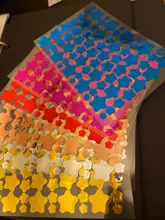 6 hojas/juego de pegatinas de papelería de papel de aluminio dorado, pegatinas adhesivas decorativas con forma de estrella y corazón, pegatinas para álbumes de recortes, álbumes diarios