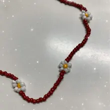 Gargantilla corta con cuentas coloridas de margaritas para mujer, collar bohemio, joyería de vacaciones, nueva de Corea, 2021