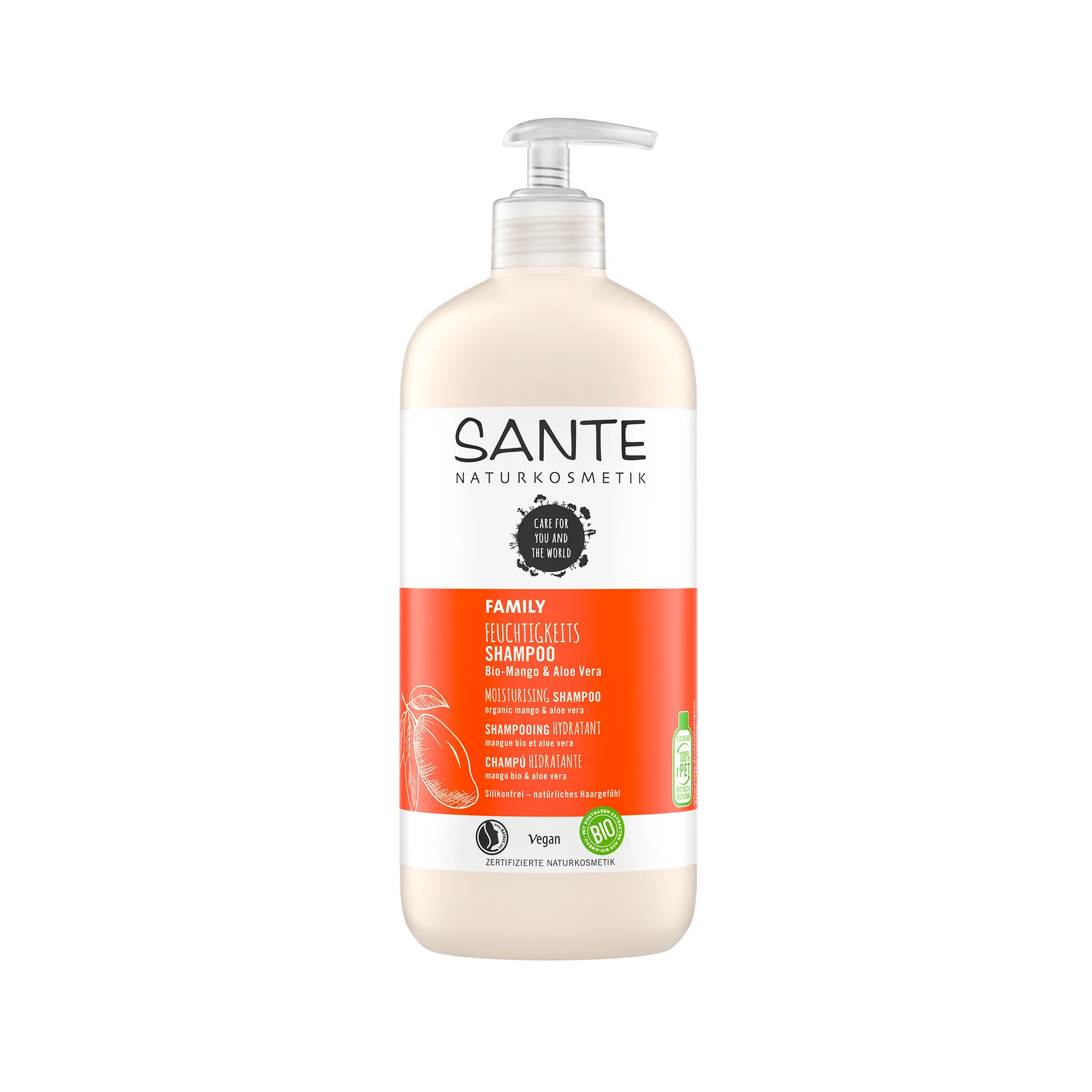 Moisturizing shampoo with bio-mango and aloe 500 ml Sante | Красота и здоровье