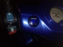 Voltímetro Digital para motocicleta, voltímetro Digital con pantalla LED, resistente al agua, Mini DC5V-48V redondo