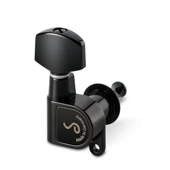 

10010420.01.36 set of single collar mechanics, 6 left, black, Schaller