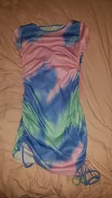 Vestido corto ajustado de girasol para mujer, Vestido corto ajustado con cordón para verano, 2020