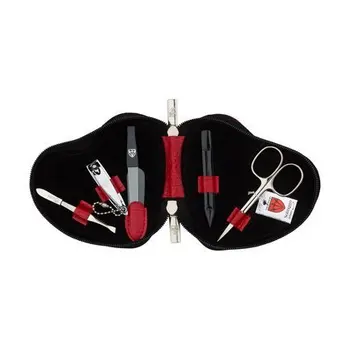 

Manicure set, 5 Ave, crocodile skin case, red 7771 F N Drei Schwerter