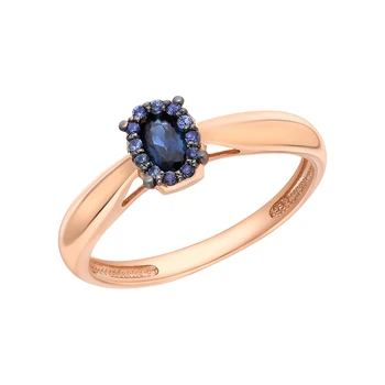 

Gold ring with sapphires sunlight sample 585