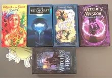 Tarot-Cards Deck Table-Board-Games Divination Witchcraft Fate Silver English Guidebook
