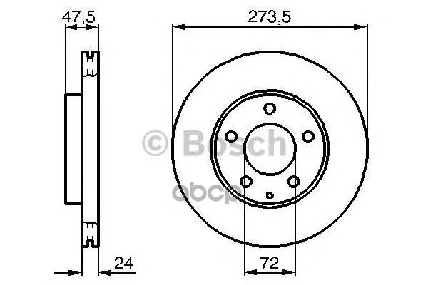 Тормозной Диск 0986479034 Bosch арт. 0986479034